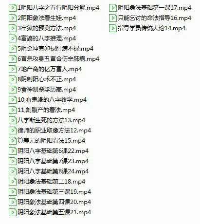 盲派八字之德馨民间八字之阴阳象法一期22集+二