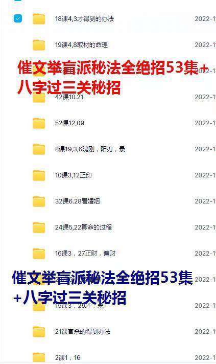 盲派命理催老师盲派八字盲派六爻催老师全集