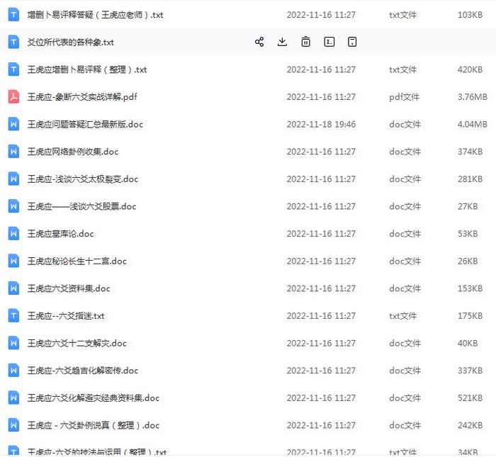 六爻精品王虎应六爻资料全集