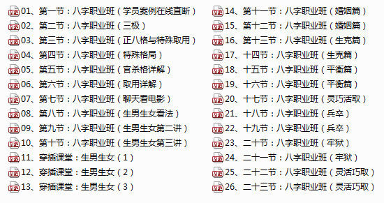 盲派八字金镖门类似体系基础加职业班48集