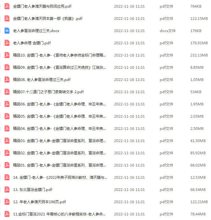 盲派命理之金镖门老人参盲派八字全集