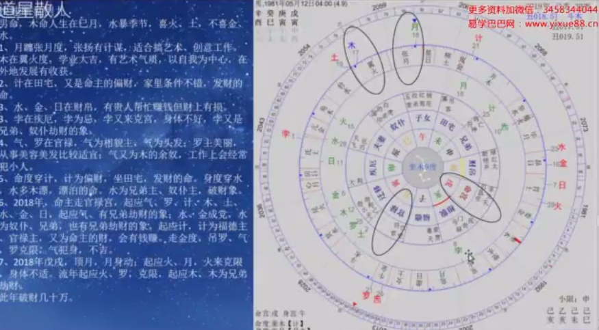 道星散人《果老星宗天星造命改运学》视频80集
