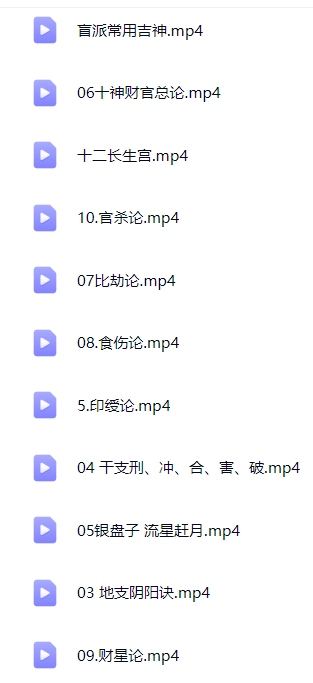 湖北省传统盲派命理《串宫押运》视频56集