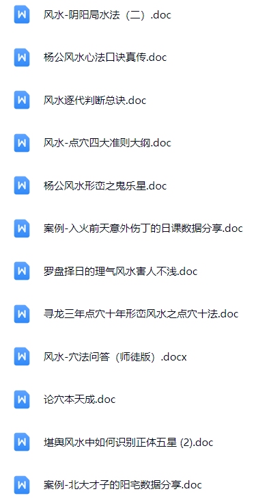 寻龙点穴图解集
