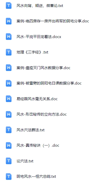 寻龙点穴图解集